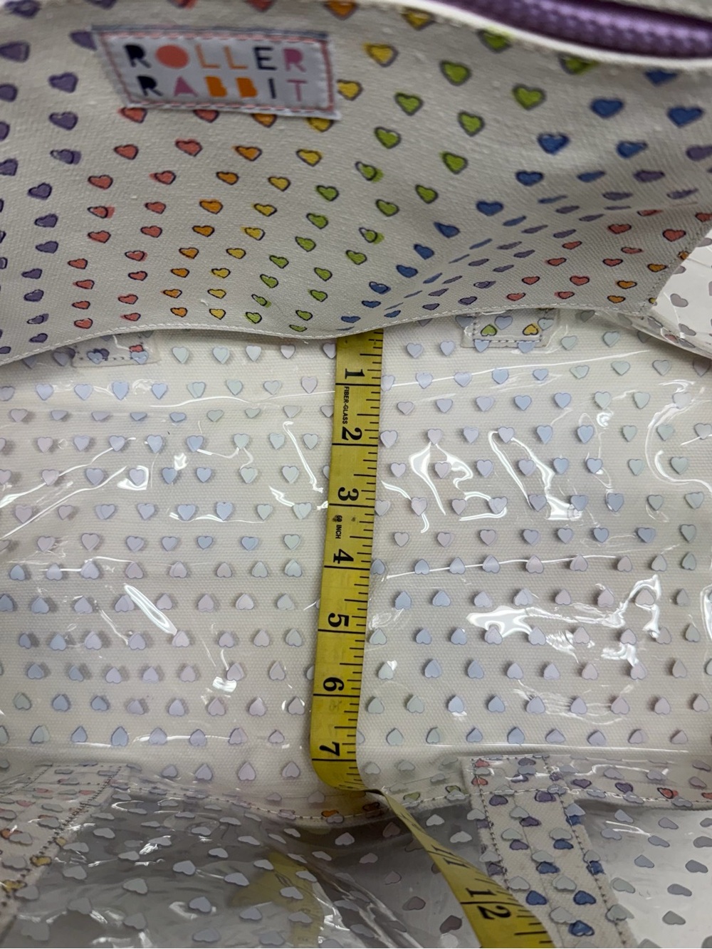 Roller Rabbit Multicolor Heart Clear Tote - Picture 11 of 12